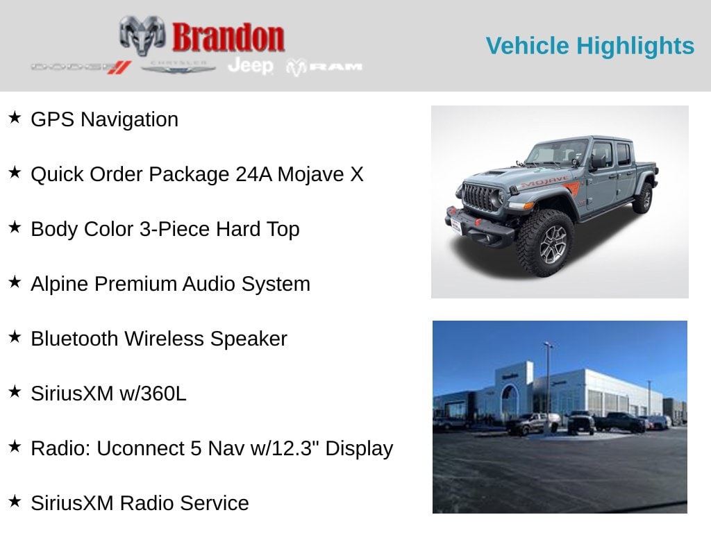 Certified 2025 Jeep Gladiator Mojave Truck