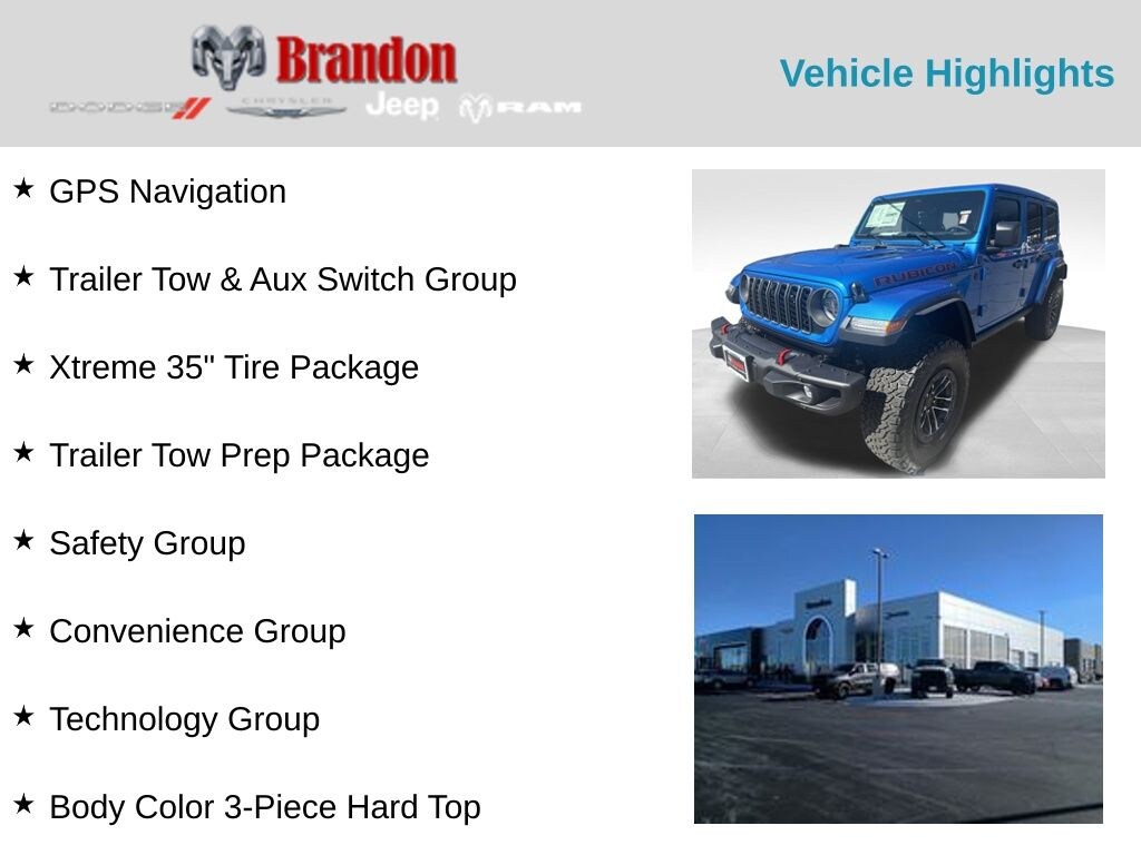 New 2025 Jeep Wrangler Rubicon X SUV