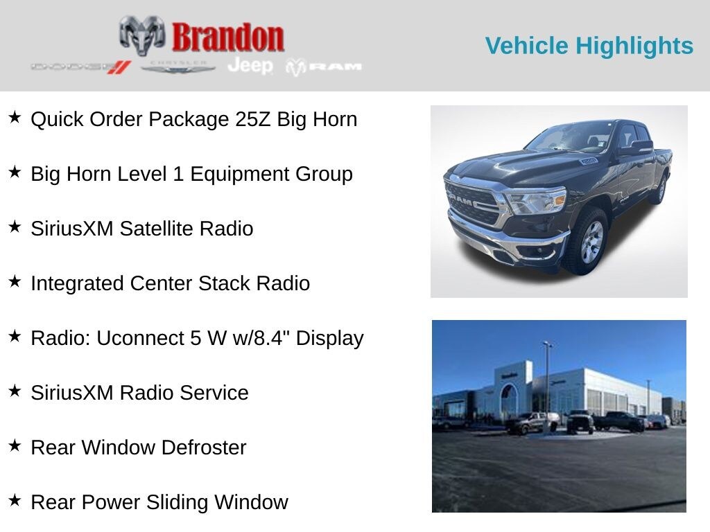 Certified 2022 Ram 1500 Big Horn/Lone Star Truck