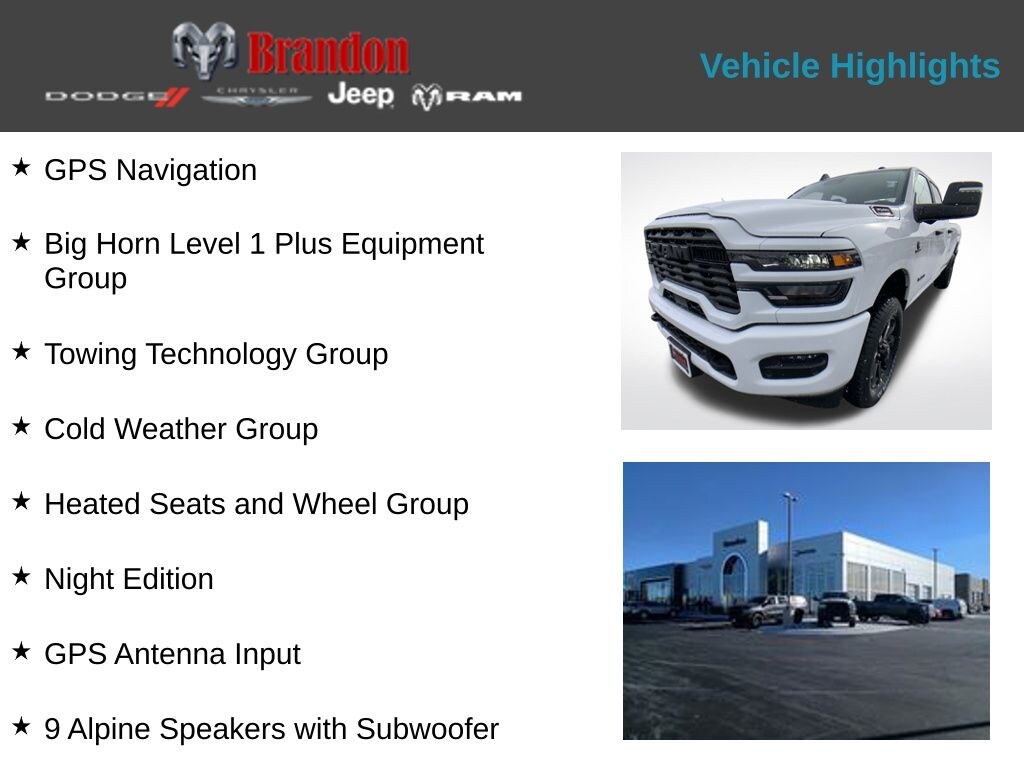 New 2026 Ram 3500 Big Horn Truck