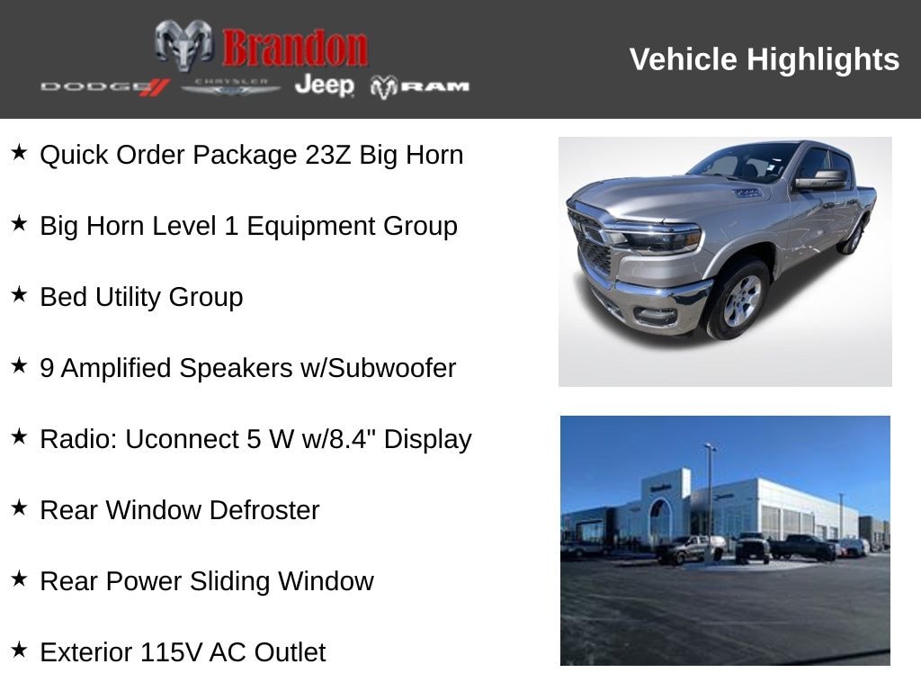 Certified 2025 Ram 1500 Big Horn/Lone Star Truck