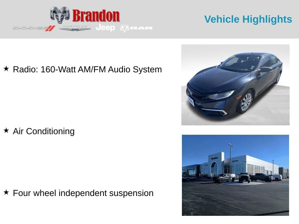 Used 2019 Honda Civic LX Sedan