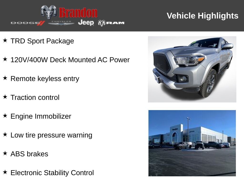 Certified 2019 Toyota Tacoma TRD Sport Truck