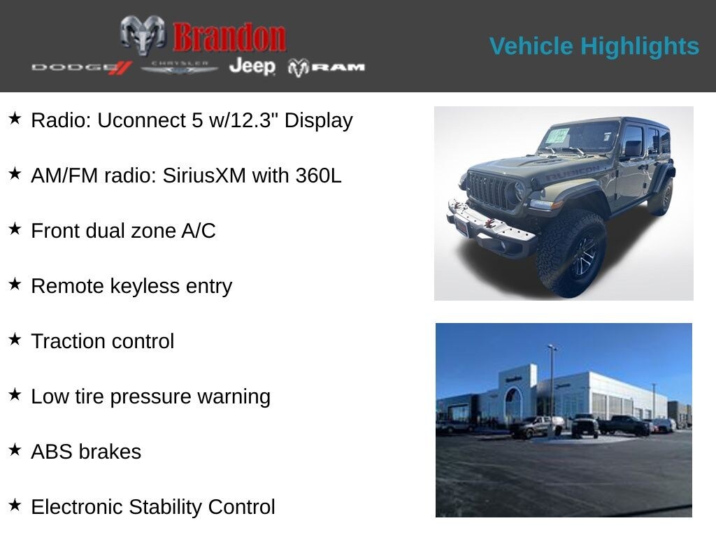 New 2026 Jeep Wrangler Rubicon X SUV