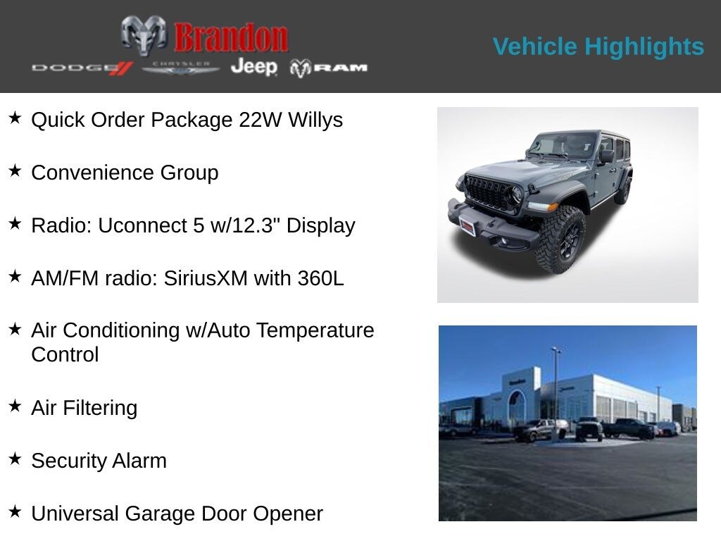 New 2026 Jeep Wrangler Willys SUV