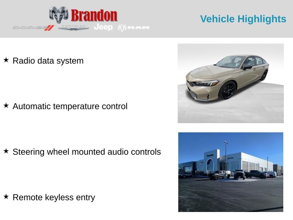 Used 2025 Honda Civic Sport Hatchback