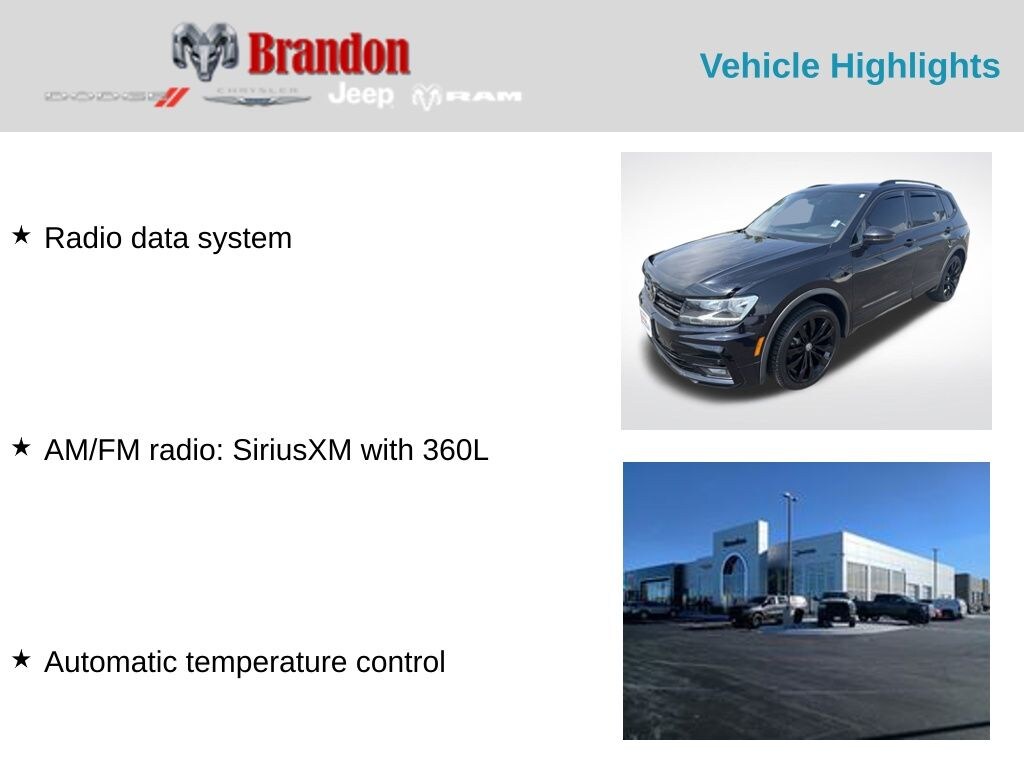 Certified 2021 Volkswagen Tiguan 2.0T SE R-Line Black SUV