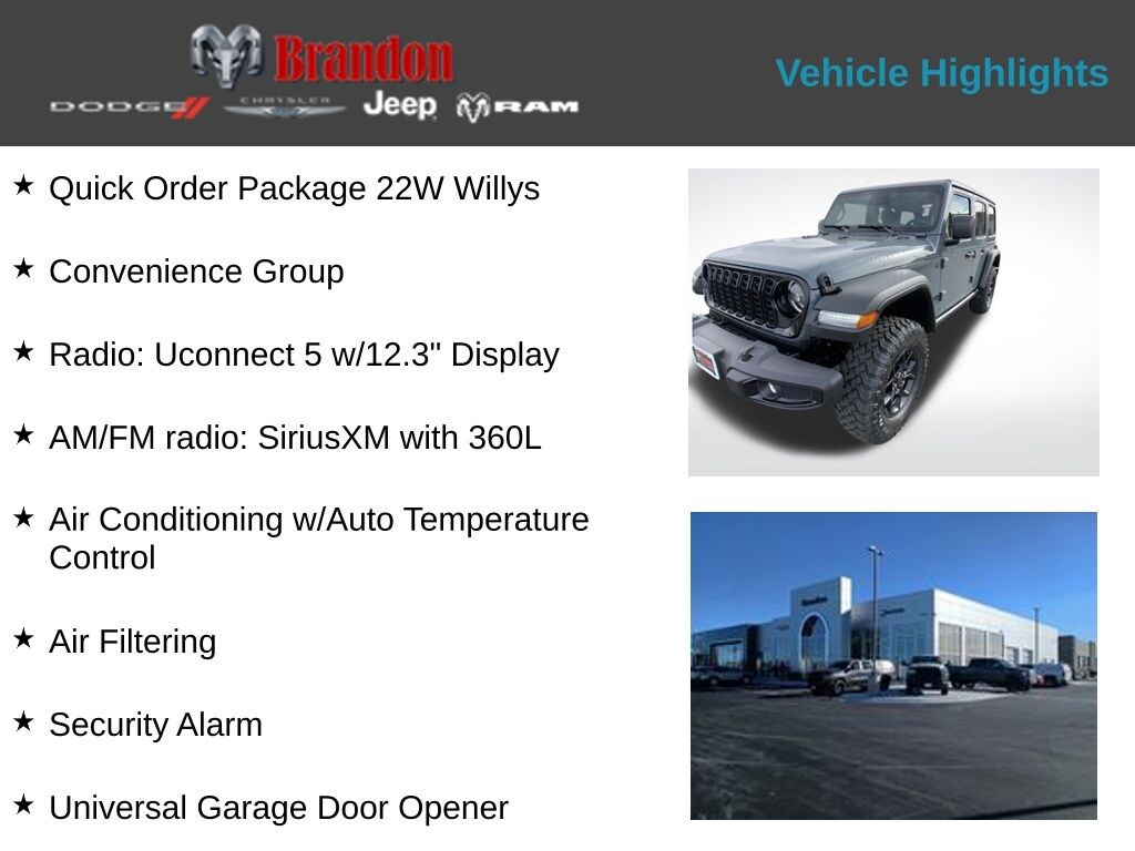 New 2026 Jeep Wrangler Willys SUV