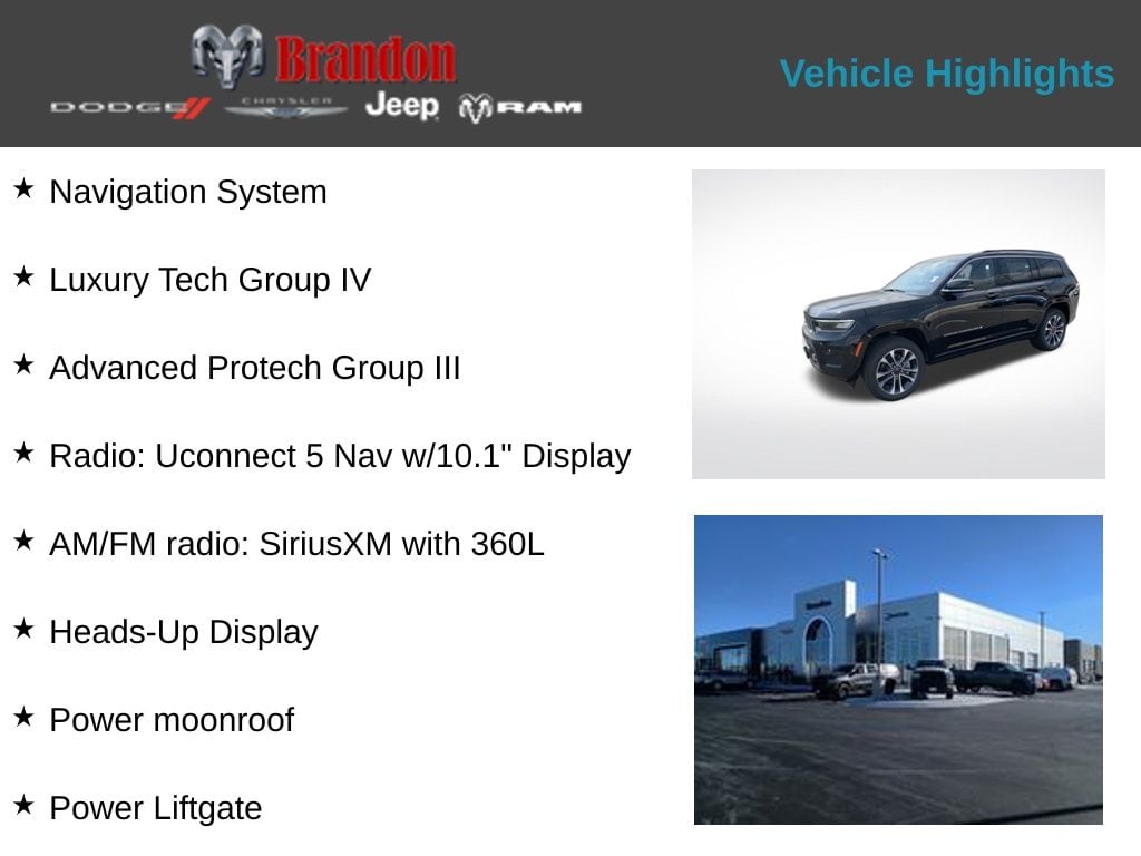 New 2025 Jeep Grand Cherokee L Overland SUV