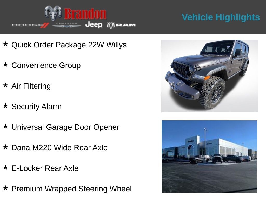 New 2026 Jeep Wrangler Willys SUV