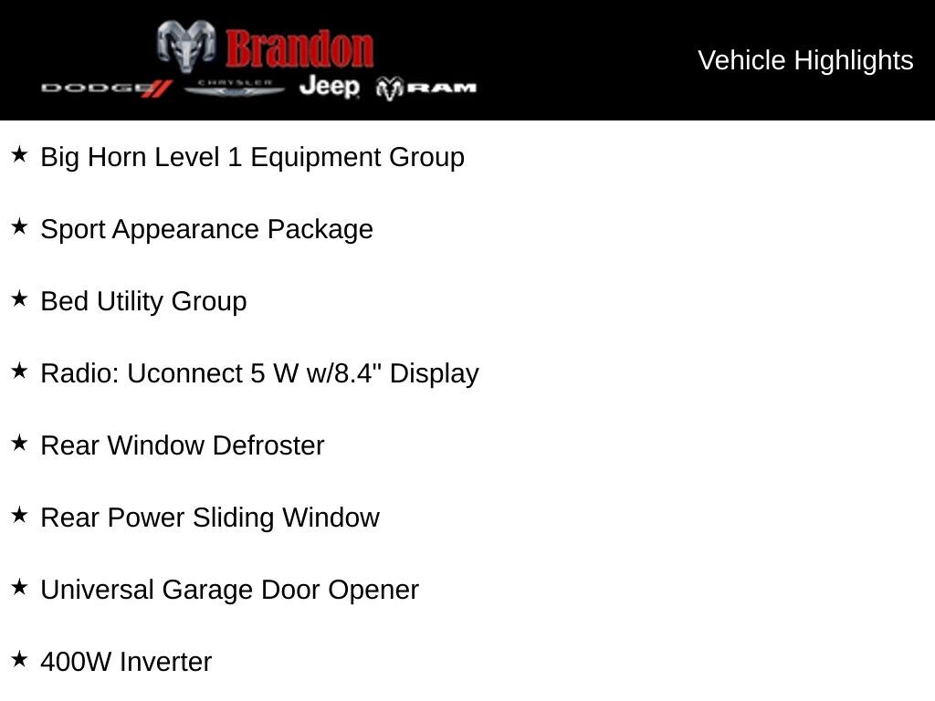New 2025 Ram 1500 Big Horn/Lone Star Truck