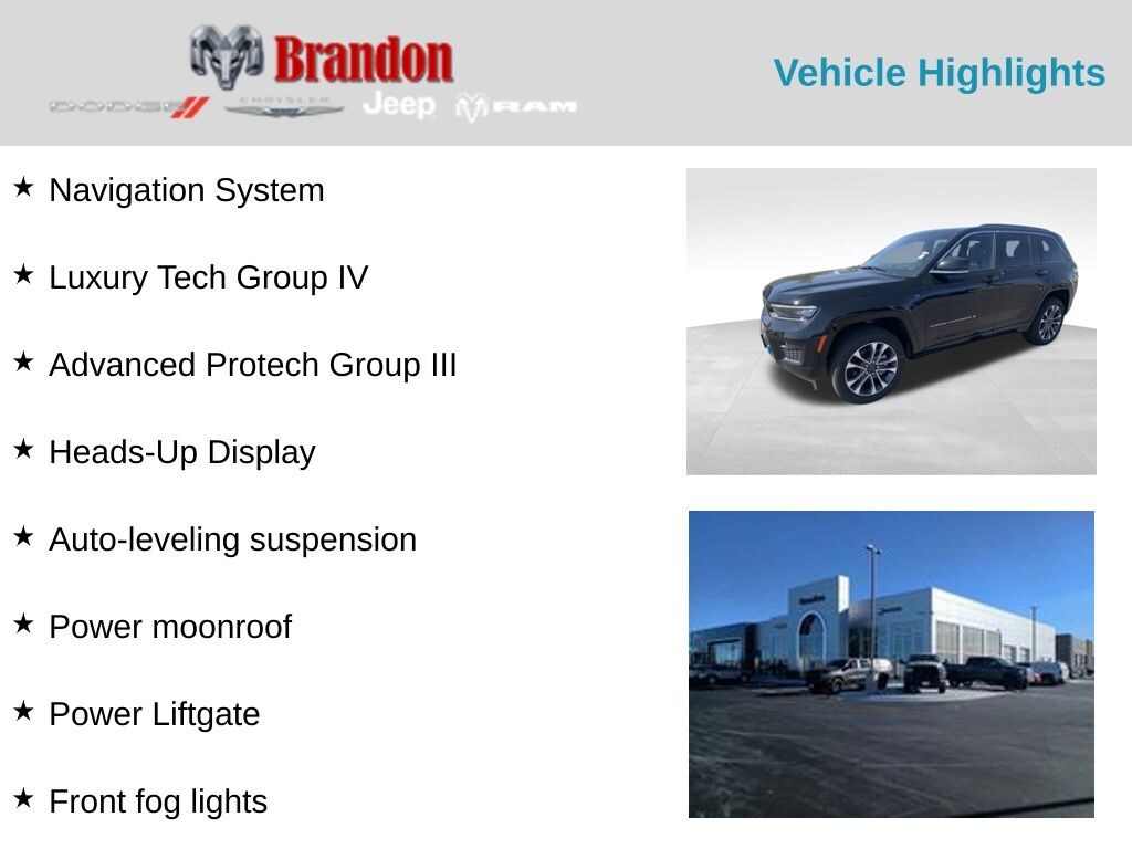 New 2025 Jeep Grand Cherokee Overland 4xe SUV