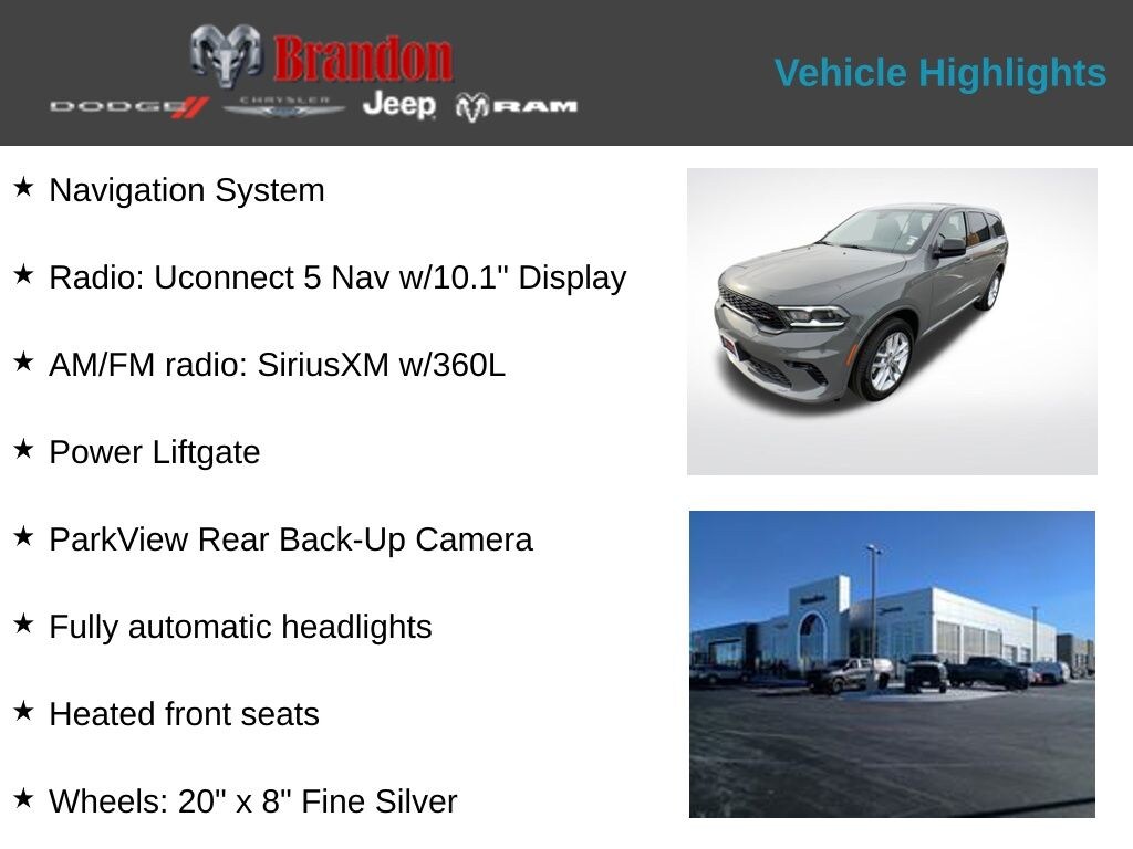 New 2026 Dodge Durango GT SUV