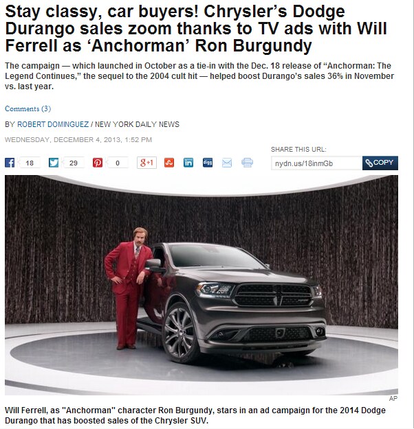 Dodge Dealers Denver >> Anchorman Tv Ads Send Sales Soaring Dodge Dealers In Denver Dodge Dealers Denver >> Anchorman Tv Ads Send Sales Soaring Dodge Dealers In Denver