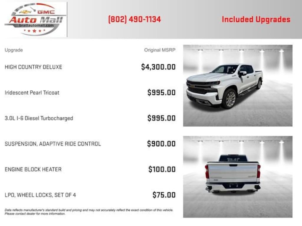 Used 2021 Chevrolet Silverado 1500 High Country Truck