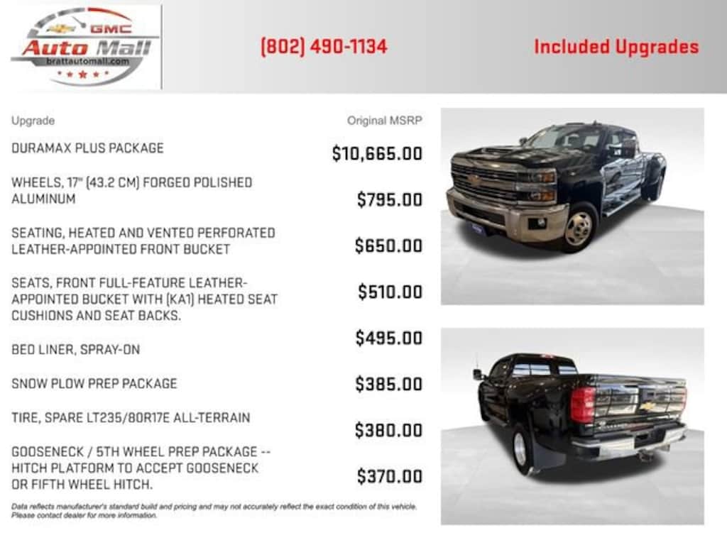 Used 2017 Chevrolet Silverado 3500 HD LTZ Truck