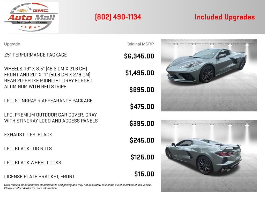 Used 2023 Chevrolet Corvette Stingray 2LT Performance
