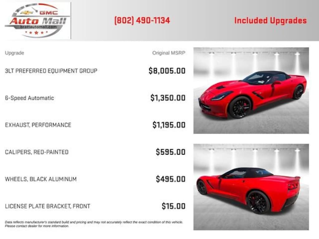 Used 2014 Chevrolet Corvette Stingray Z51 3LT Performance