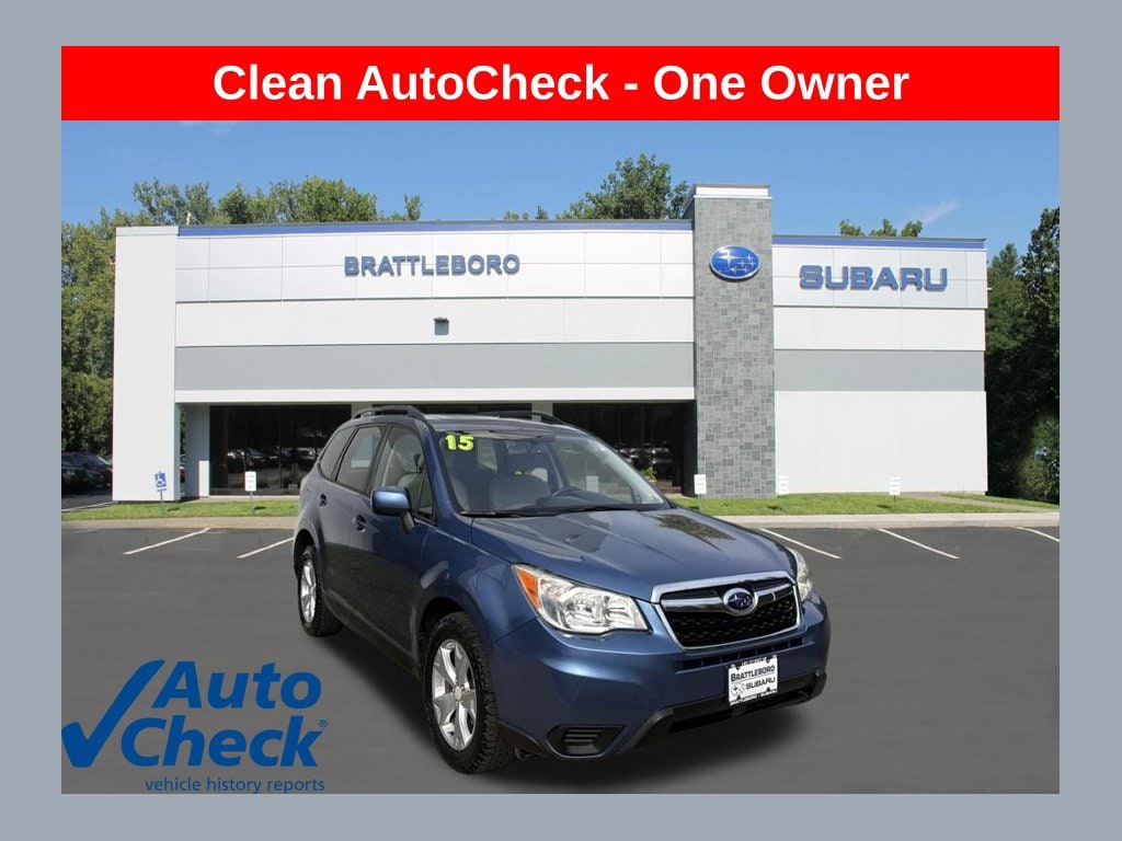 Used 2015 Subaru Forester i Premium with VIN JF2SJADC3FH458627 for sale in Brattleboro, VT