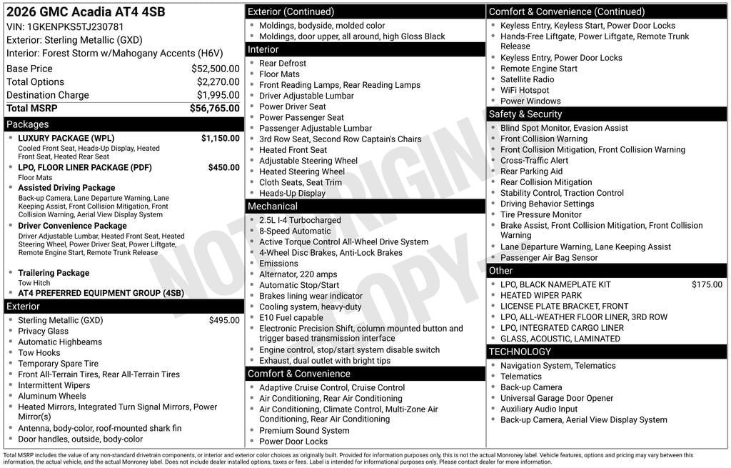 2026 GMC Acadia AT4 - Photo 37