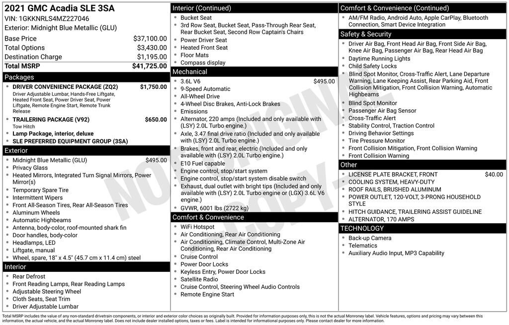 2021 GMC Acadia SLE - Photo 56