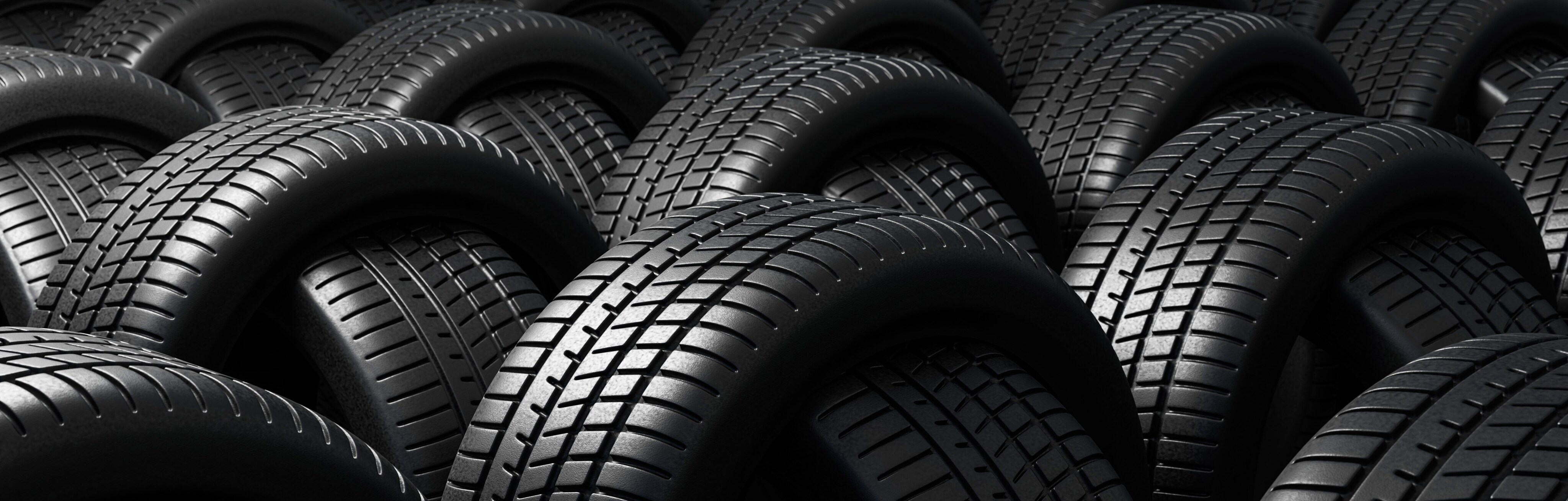 tires arranged in a geometric pattern