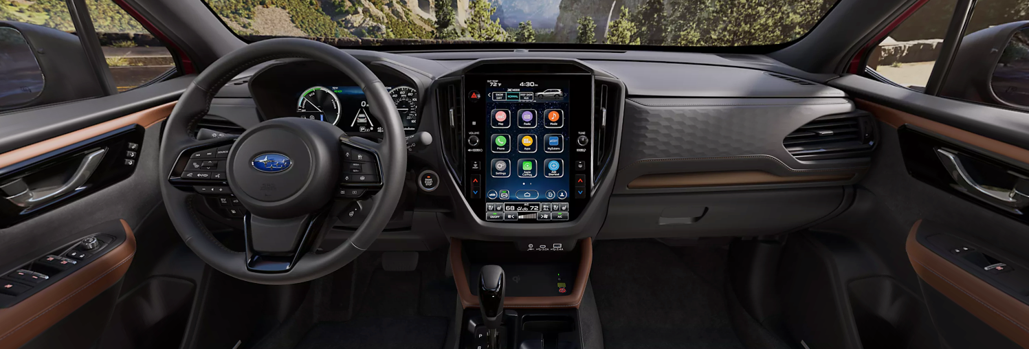 Interior of the 2026 Subaru Forester Hybrid for sale in Brewster, NY at Brewster Subaru