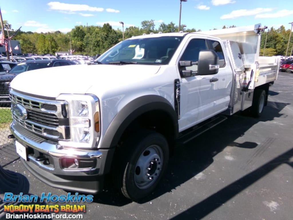 New 2025 Ford F-450 Dump Body w/ L-Pak Toolboxes XL SuperCab 4x4 Truck Super Cab