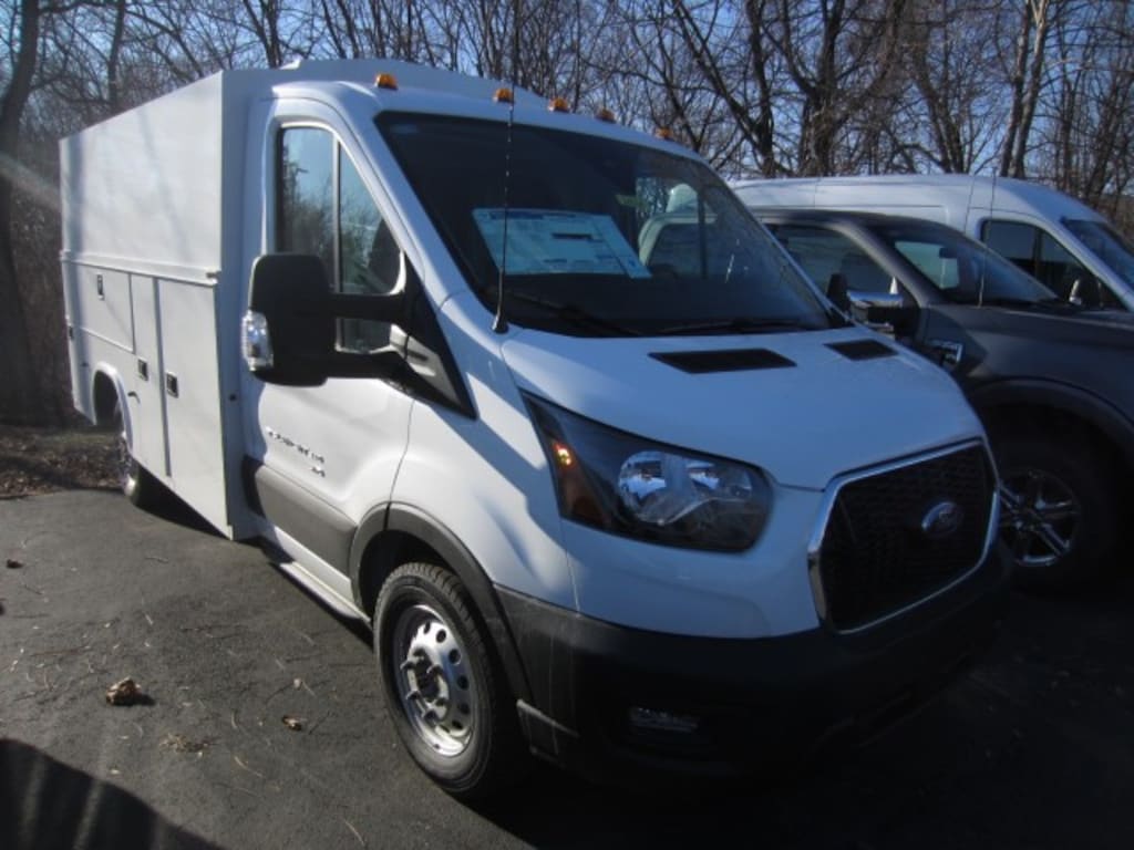 New 2024 Ford Transit 350 Enclosed Utility Service Body Cutaway AWD SRW Truck