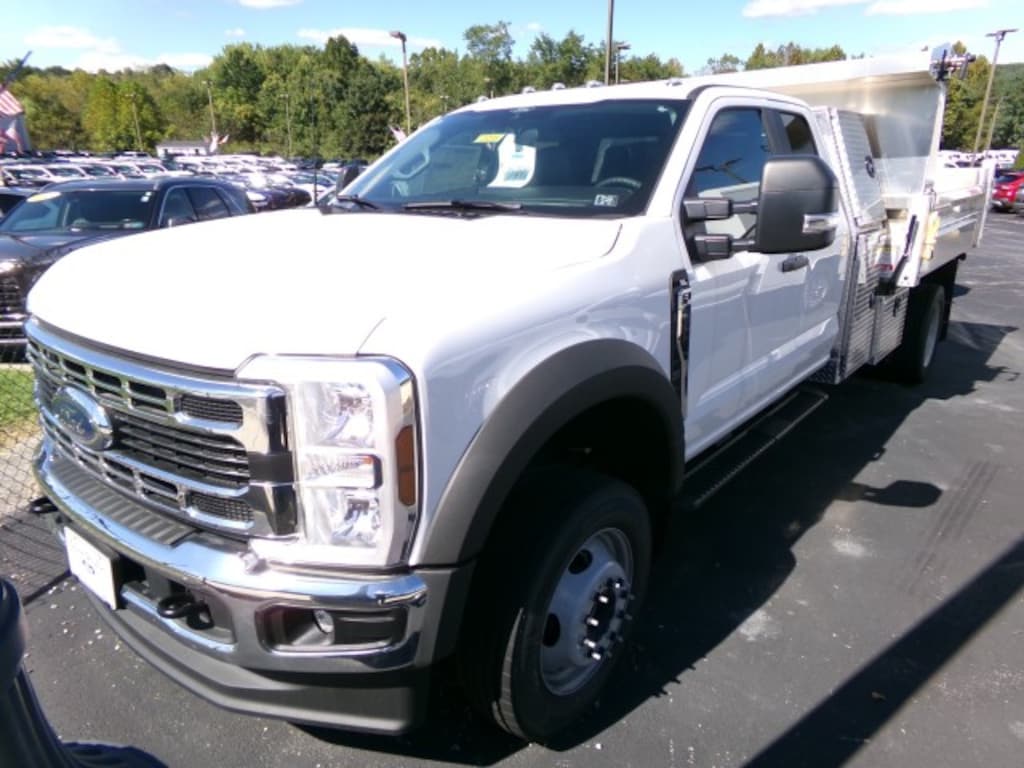 New 2025 Ford F-450 Dump Body w/ L-Pak Toolboxes XL SuperCab 4x4 Truck Super Cab