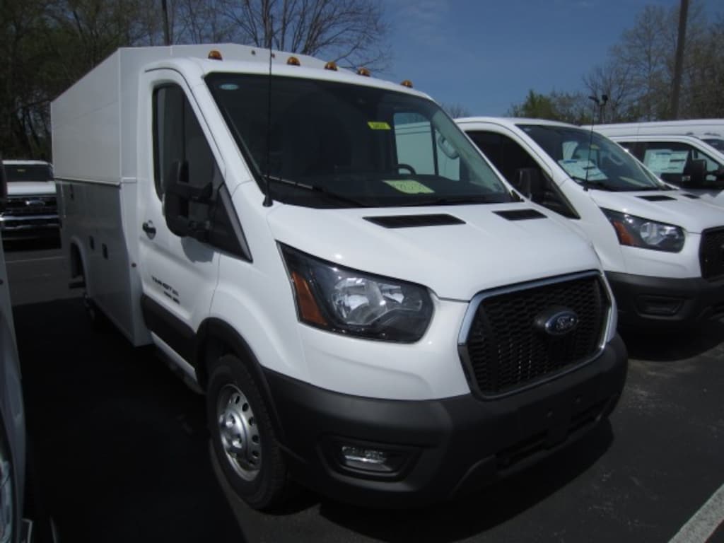 New 2024 Ford Transit 350 Enclosed Utility Service Body Cutaway Commercial AWD SRW Truck