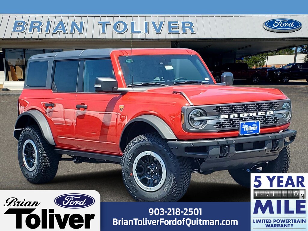 New 2024 Ford Bronco For Sale at Brian Toliver Ford of Quitman VIN