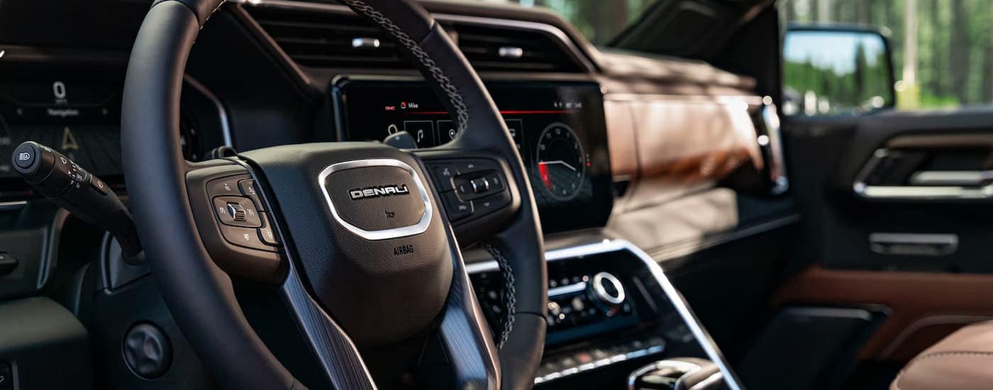 Steering wheel in a 2026 GMC Sierra 1500