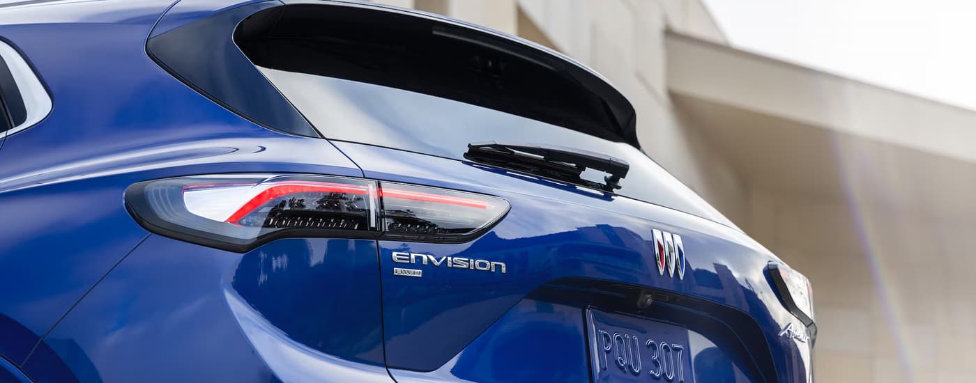 Close up of the rear of a blue 2025 Buick Envision