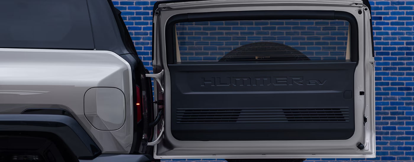 Tailgate of a 2026 GMC Hummer EV SUV for sale in Miami