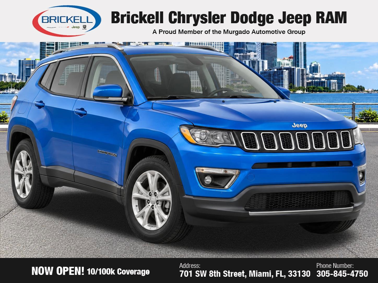 Used 2018 Jeep Compass Altitude with VIN 3C4NJCBB4JT486822 for sale in Miami, FL