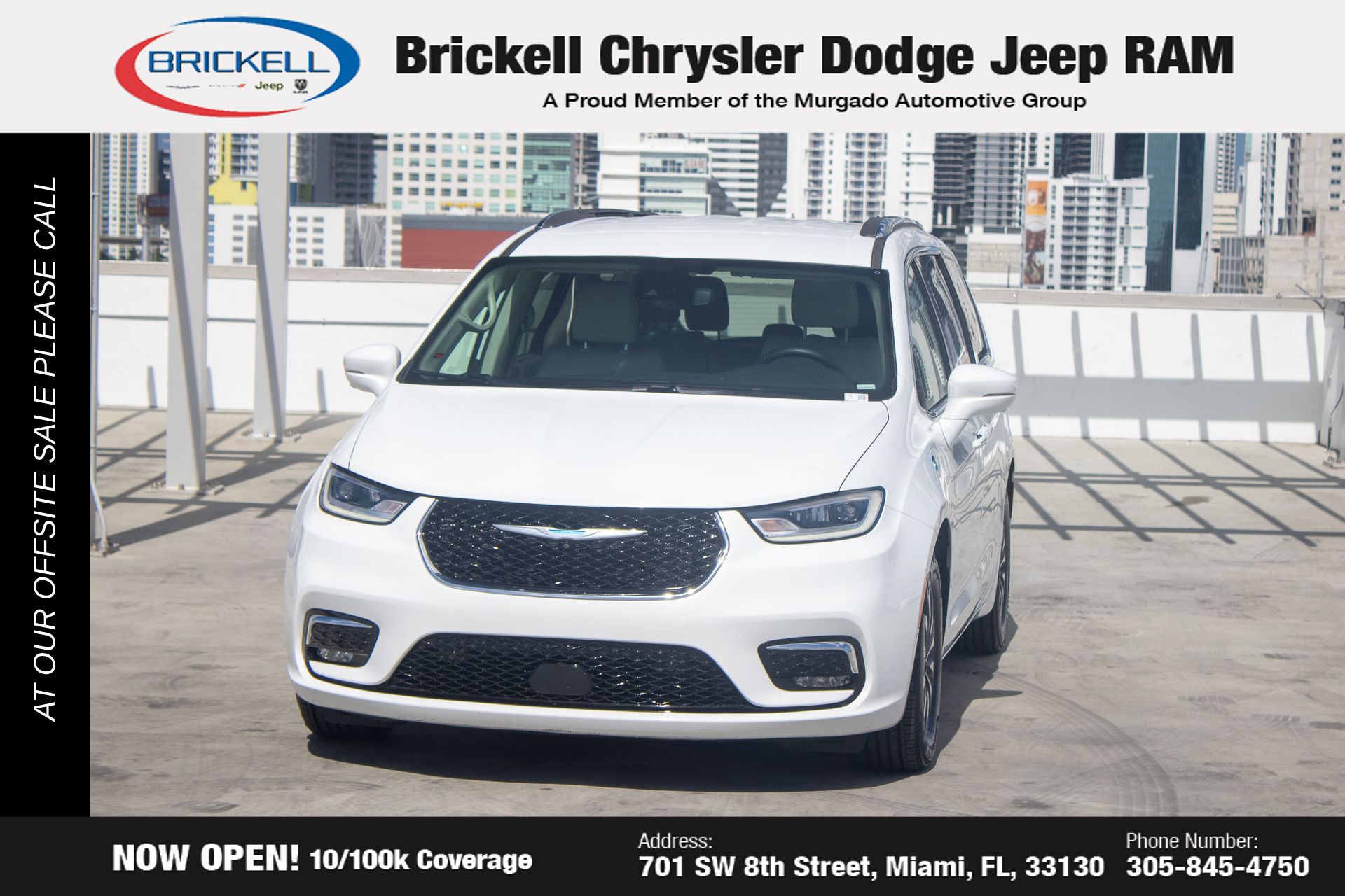 Used 2021 Chrysler Pacifica Hybrid Touring L with VIN 2C4RC1L72MR605887 for sale in Miami, FL