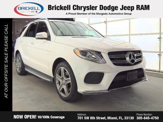 Used 2016 Mercedes-Benz GLE-Class GLE400 with VIN 4JGDA5GB4GA652655 for sale in Miami, FL