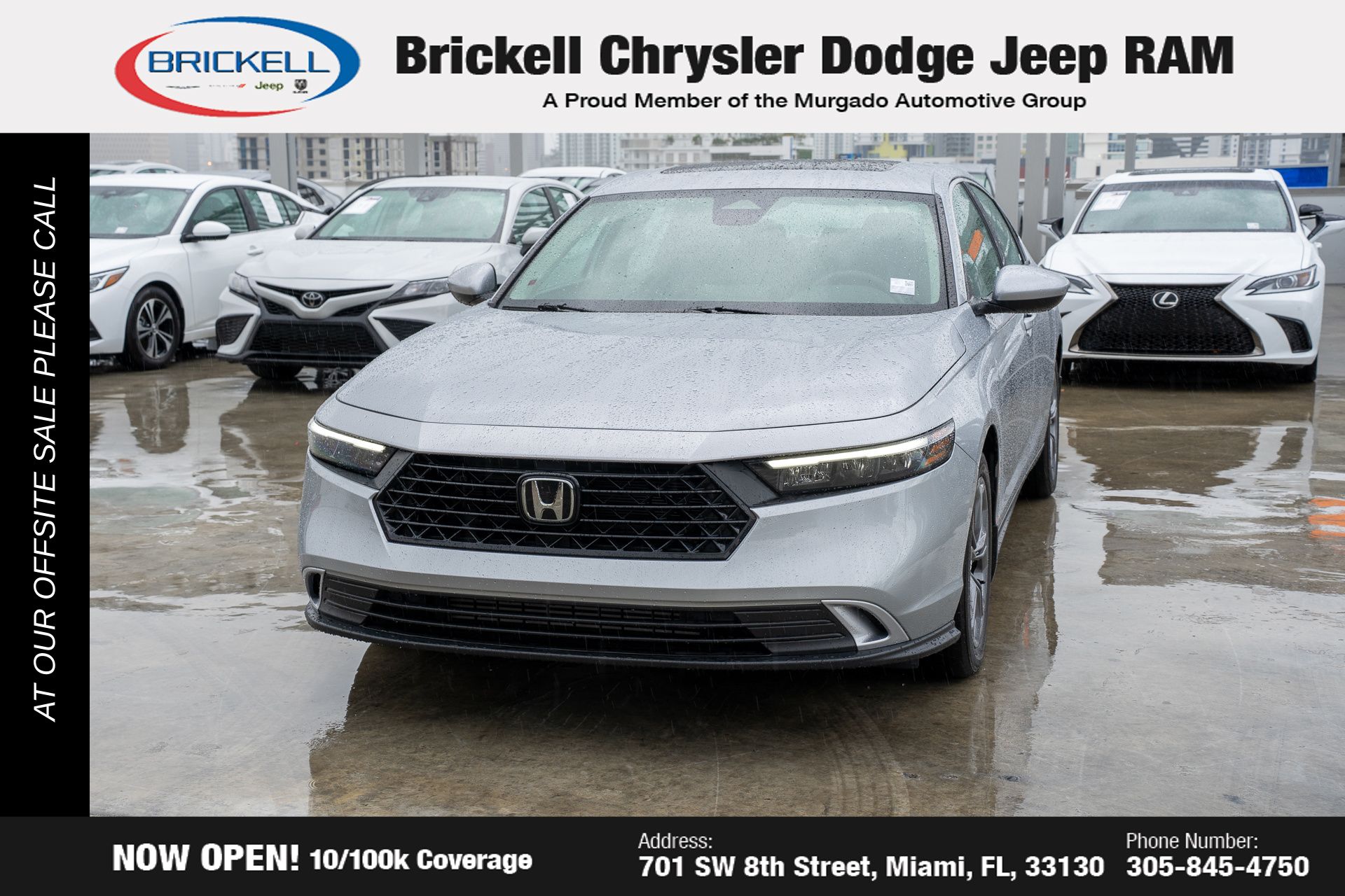 Used 2023 Honda Accord EX with VIN 1HGCY1F37PA034102 for sale in Miami, FL