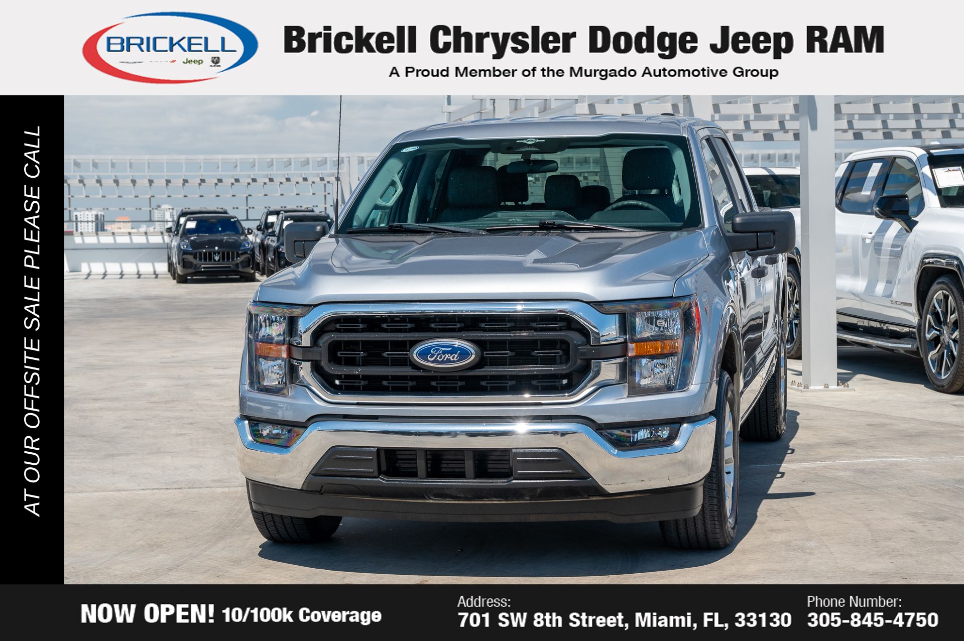 Used 2023 Ford F-150 XLT with VIN 1FTEW1C84PKD70264 for sale in Miami, FL