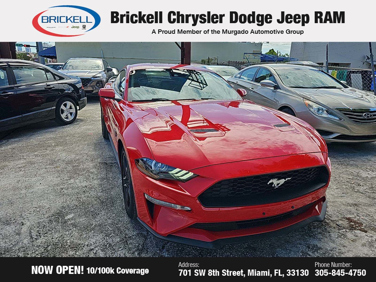 Used 2021 Ford Mustang EcoBoost Premium with VIN 1FA6P8TH2M5114067 for sale in Miami, FL