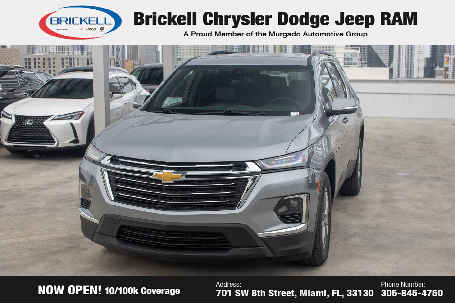 Used 2023 Chevrolet Traverse 3LT with VIN 1GNEVHKW2PJ243652 for sale in Miami, FL