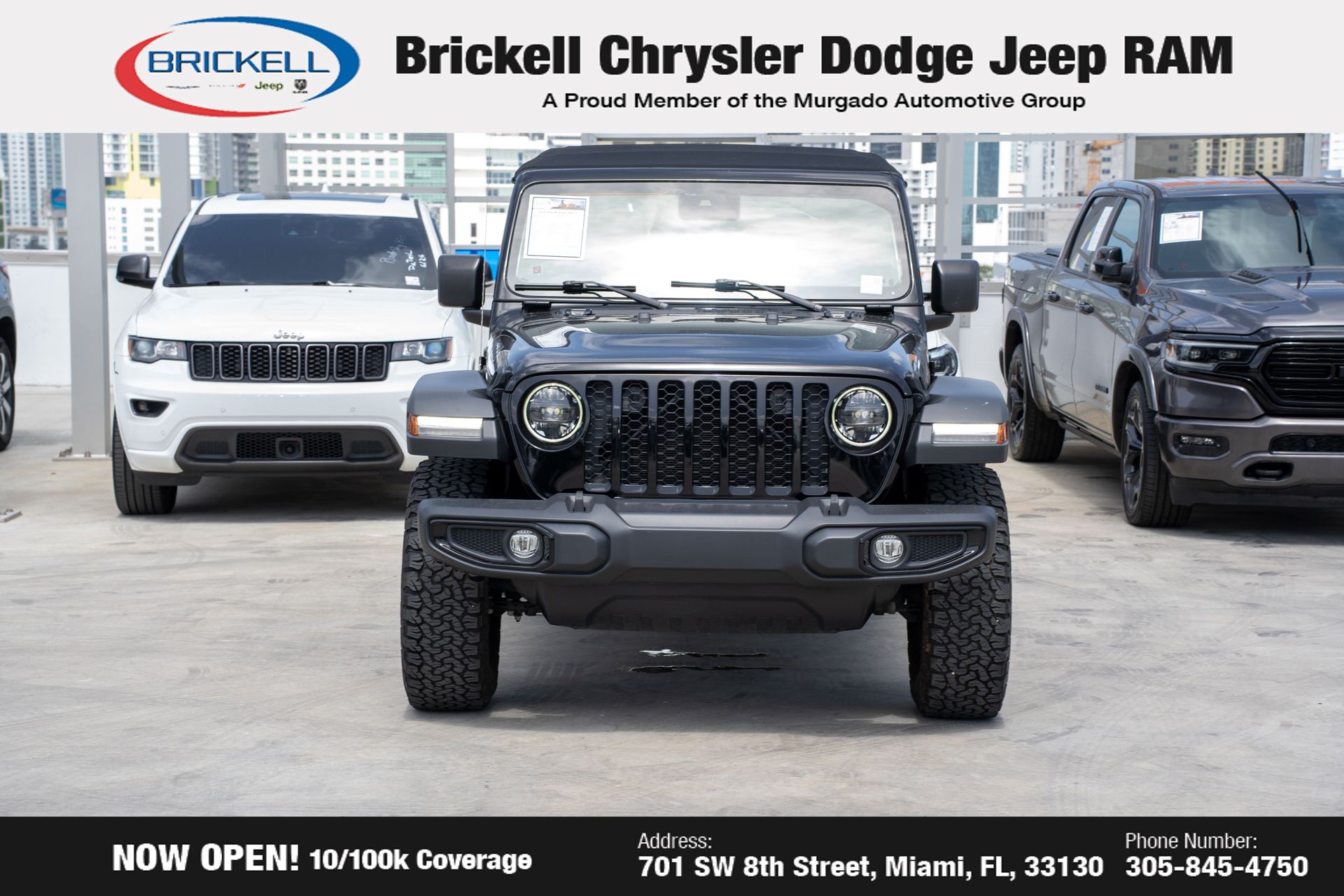 Used 2024 Jeep Wrangler 4-Door Willys with VIN 1C4PJXDN3RW100694 for sale in Miami, FL