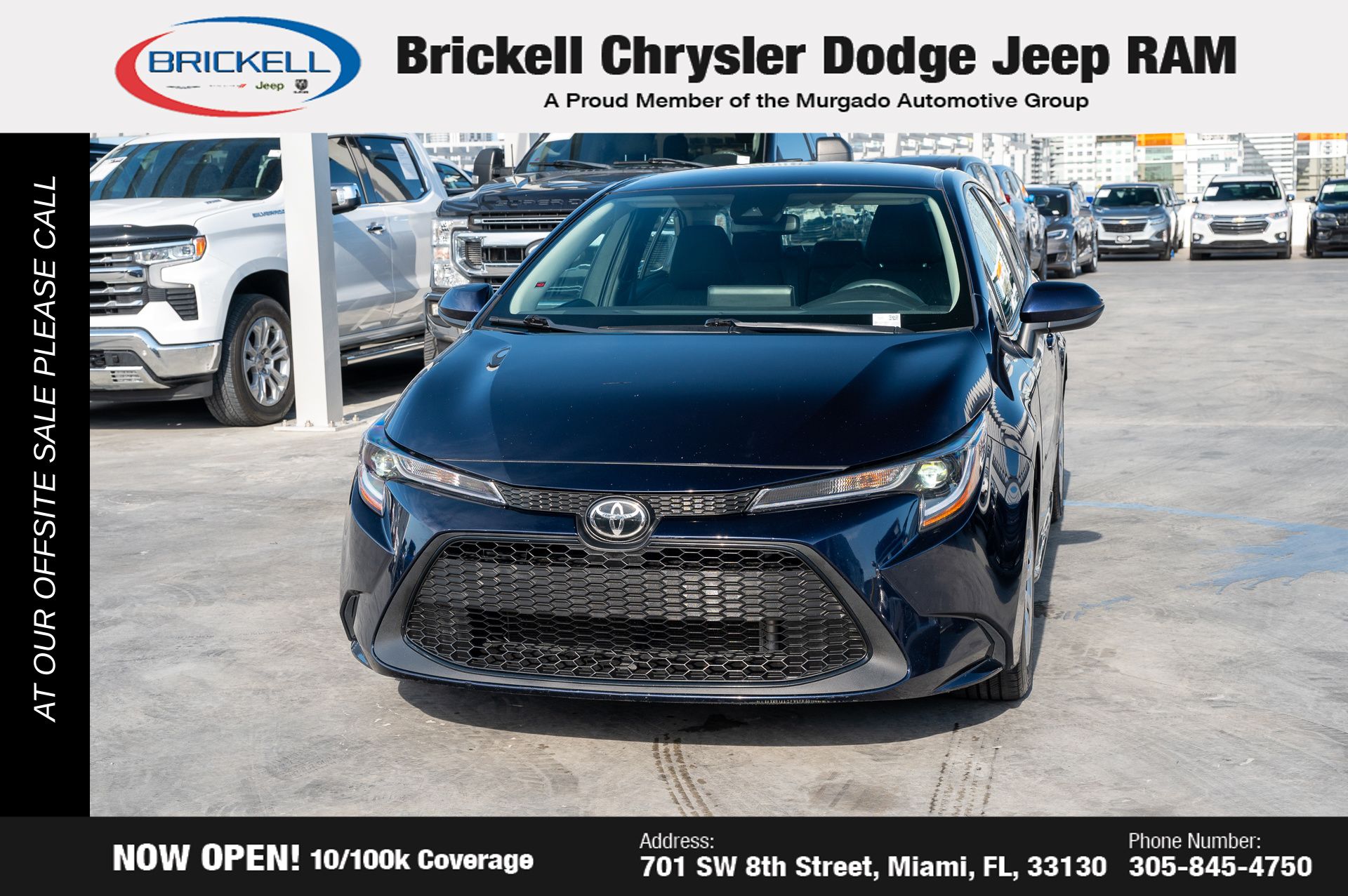 Used 2022 Toyota Corolla LE with VIN 5YFEPMAE1NP312912 for sale in Miami, FL