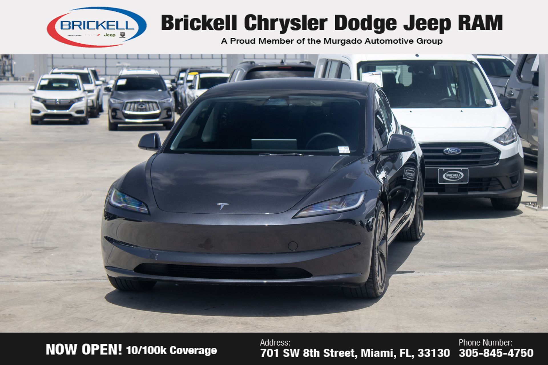 Used 2024 Tesla Model 3 Base with VIN 5YJ3E1EA8RF756454 for sale in Miami, FL