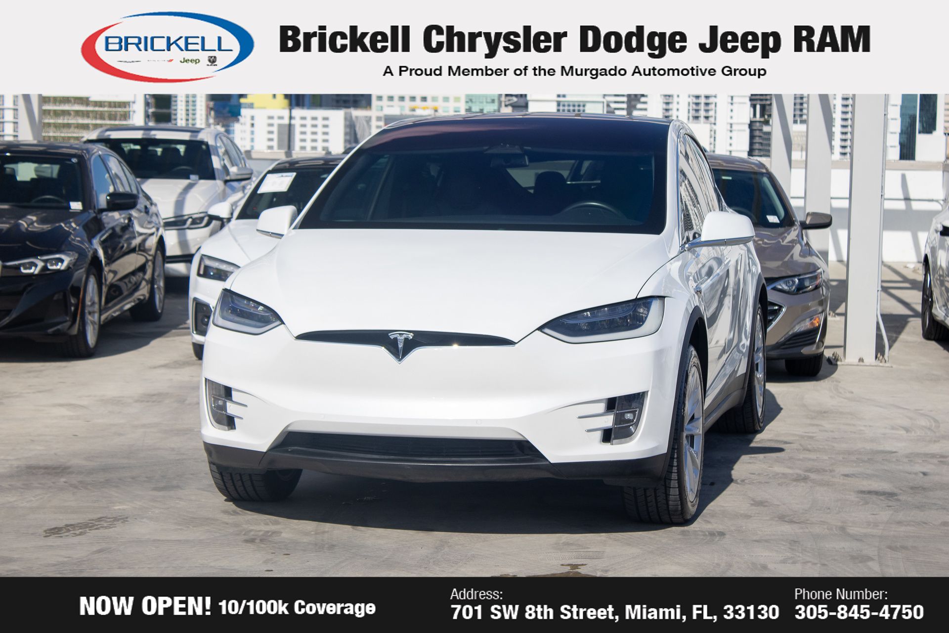 Used 2020 Tesla Model X Long Range Plus with VIN 5YJXCAE2XLF238451 for sale in Miami, FL