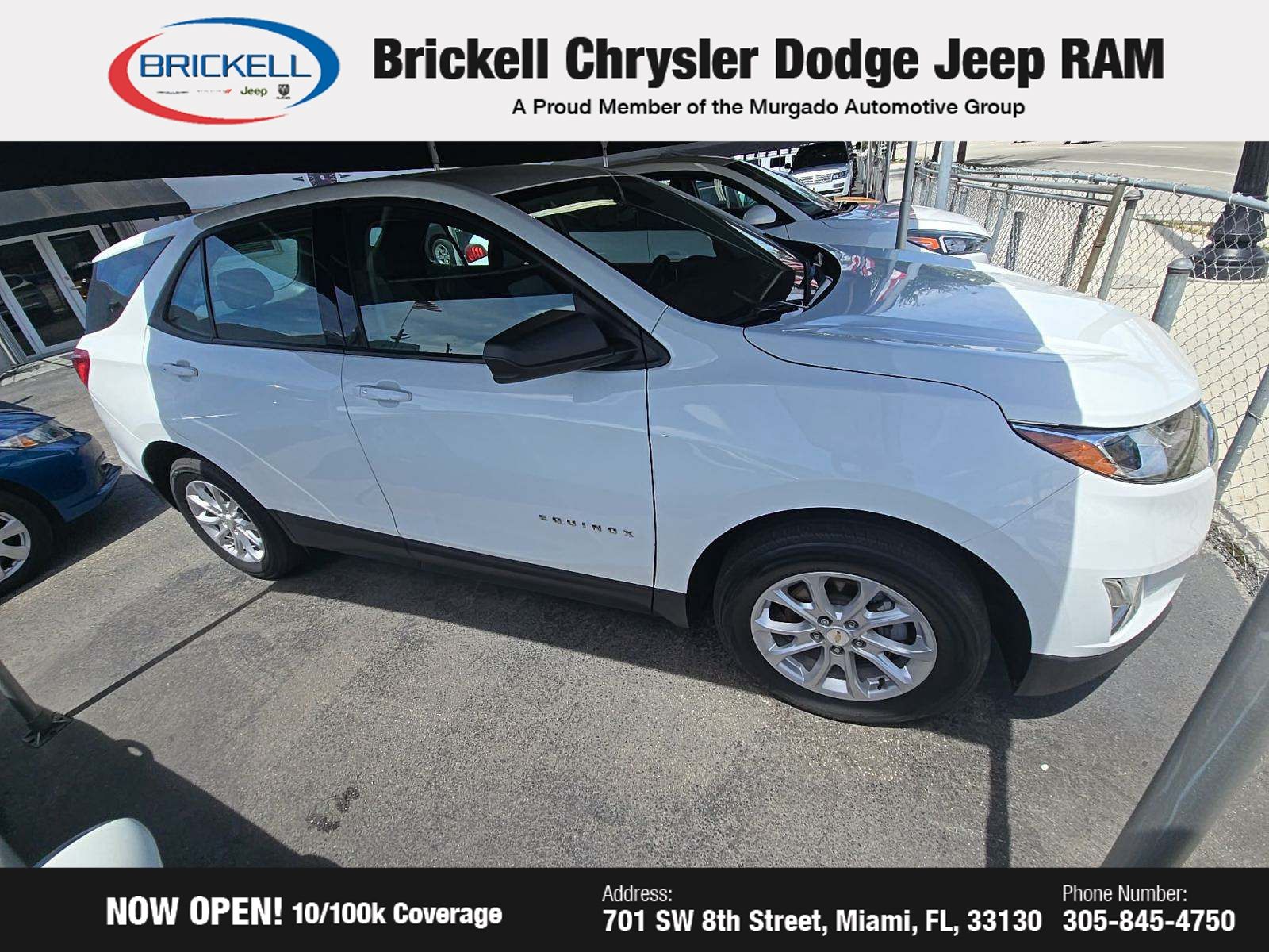Used 2019 Chevrolet Equinox LS with VIN 3GNAXHEV8KS625557 for sale in Miami, FL