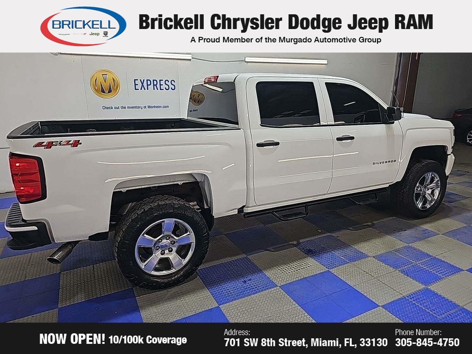 Used 2018 Chevrolet Silverado 1500 Custom with VIN 3GCUKPECXJG354810 for sale in Miami, FL