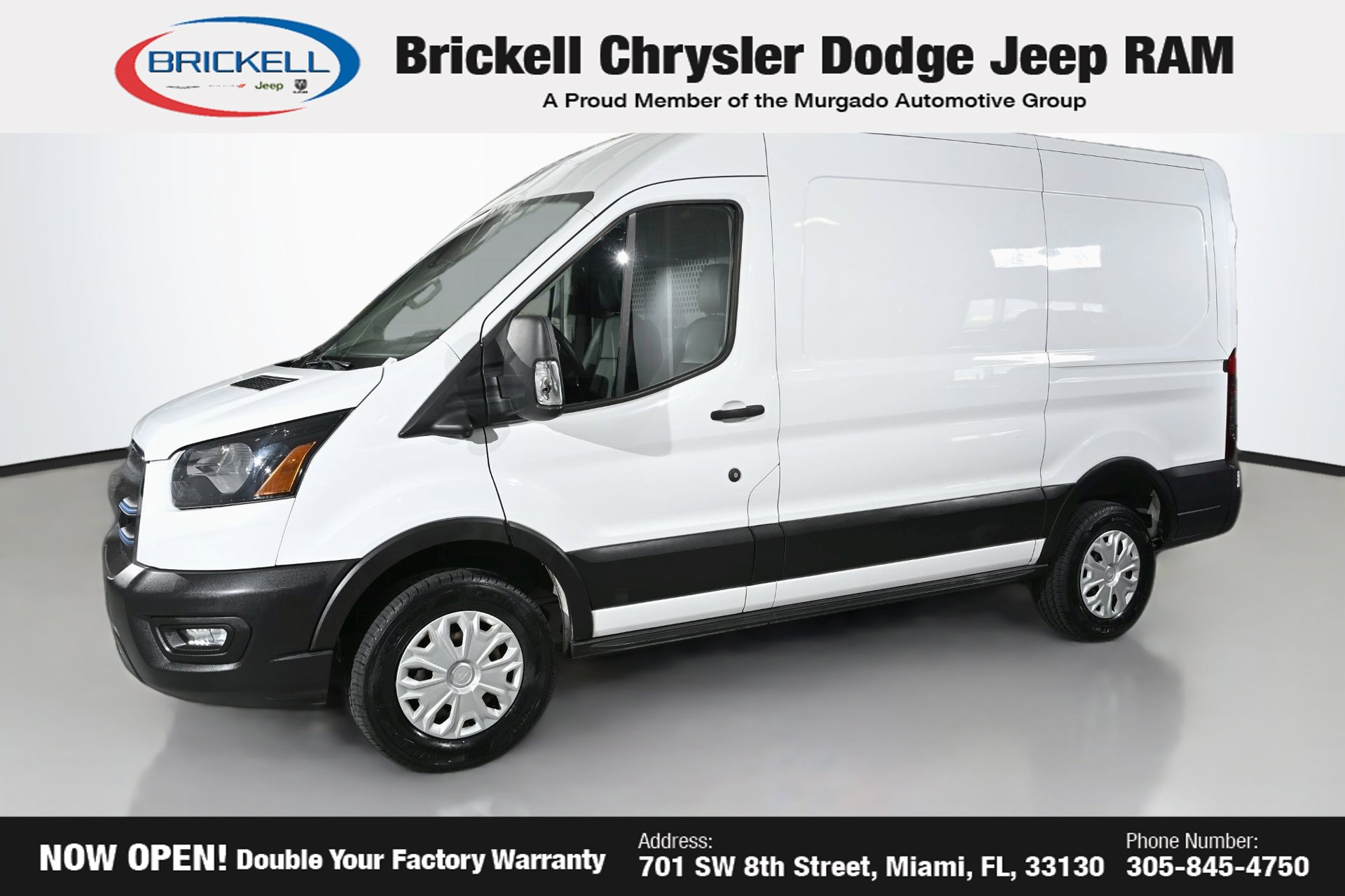 Used 2023 Ford E-Transit Cargo Van Base with VIN 1FTBW9CK0PKA88233 for sale in Miami, FL