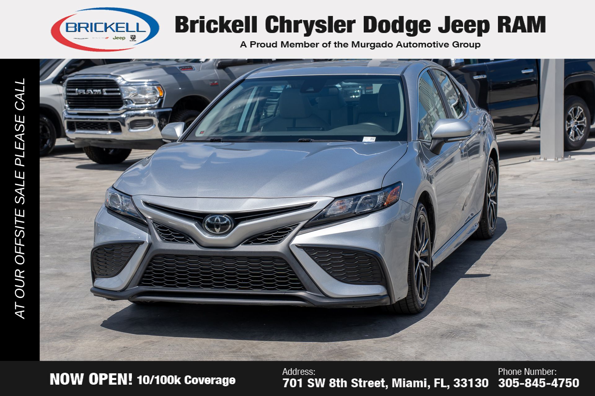 Used 2022 Toyota Camry SE with VIN 4T1G11AK6NU688096 for sale in Miami, FL